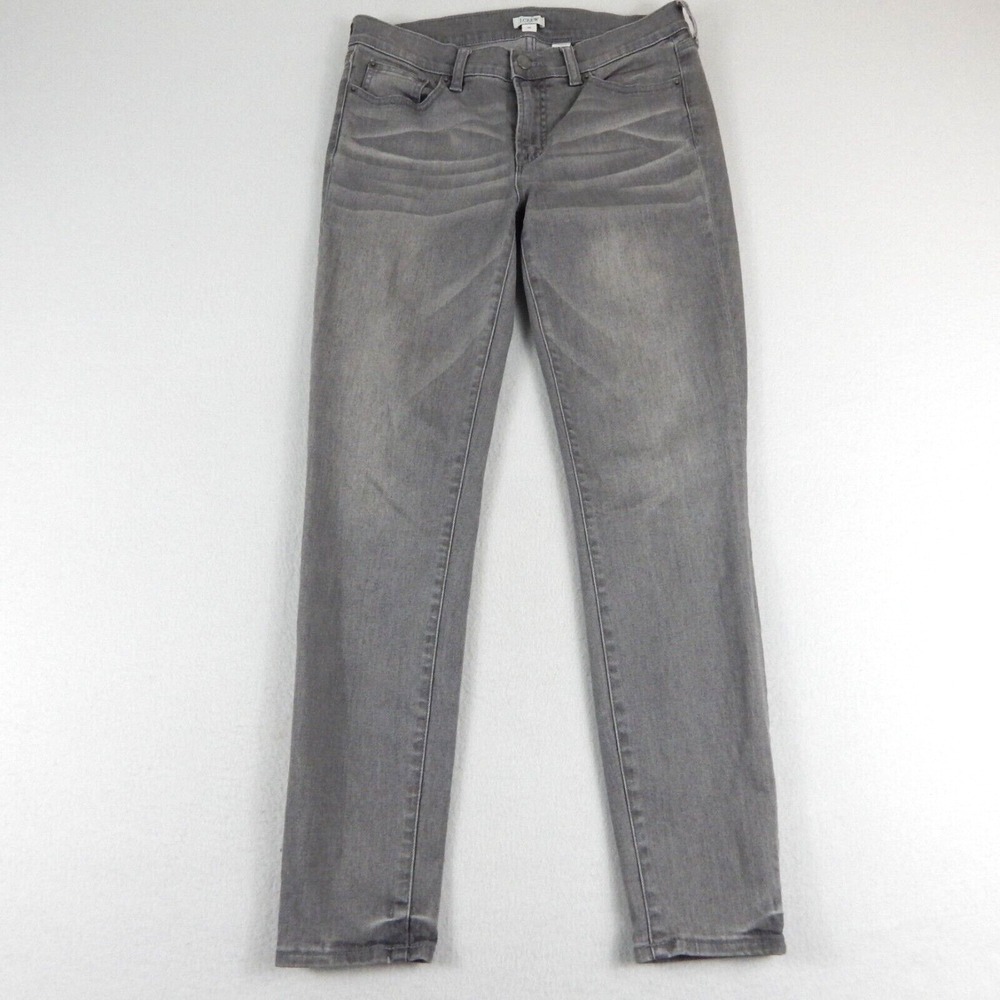 J.Crew Jeans Womens Size 28 Gray Wash Straight Leg Denim Stretch 28" Inseam‎